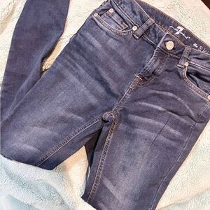 7 for all Mankind Dark Wash Girl’s Skinny Jeans - Size 12